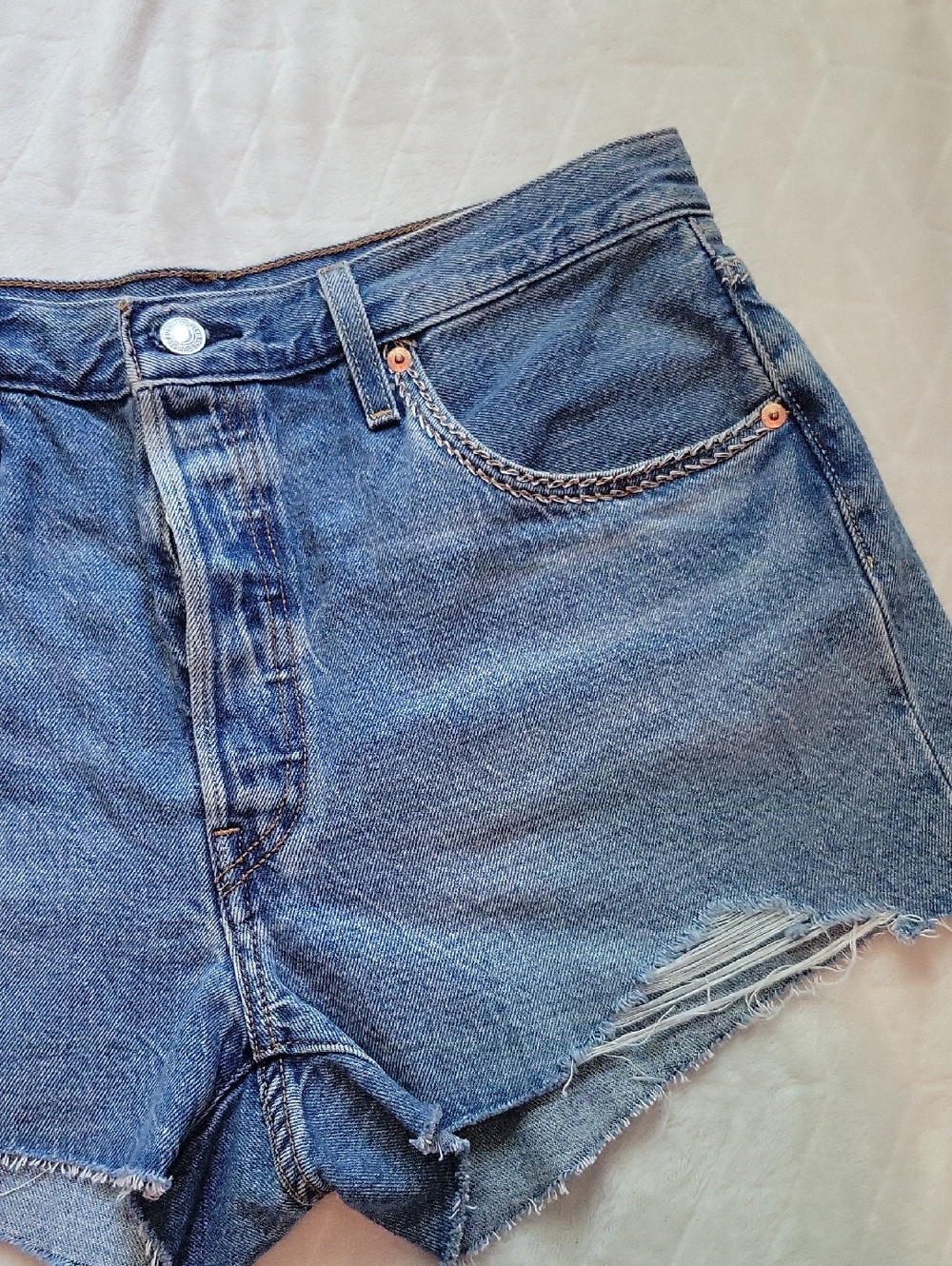 Levi's Blue Denim Jean Shorts